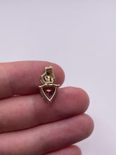 Load image into Gallery viewer, 9ct gold pink topaz and diamond pendant
