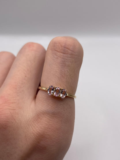 9ct gold kunzite ring