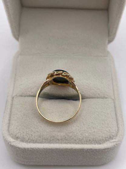 9ct gold bloodstone ring
