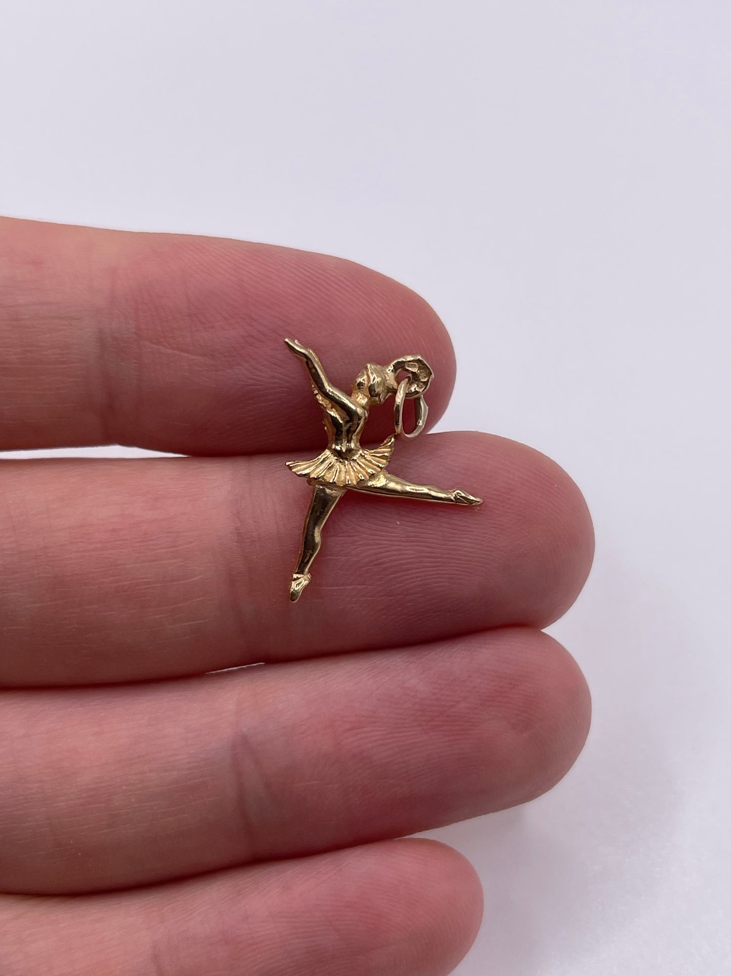 9ct gold ballerina charm