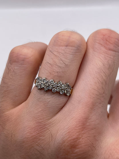 18ct gold diamond cluster ring