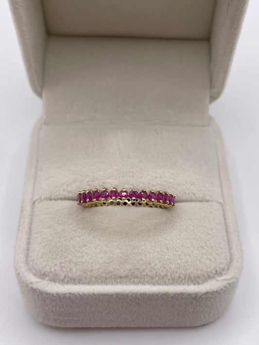 9ct gold ruby eternity ring