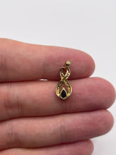 Load image into Gallery viewer, 9ct gold sapphire and diamond pendant

