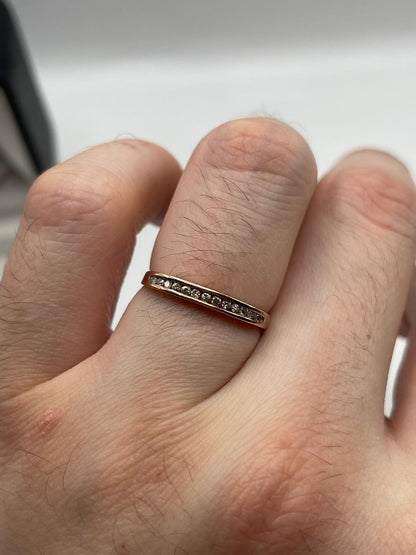 9ct rose gold diamond ring