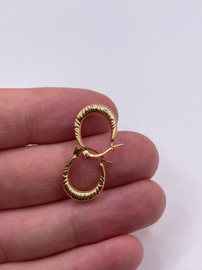 9ct gold creole earrings