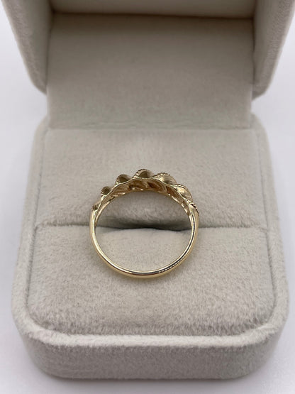 9ct gold croissant ring