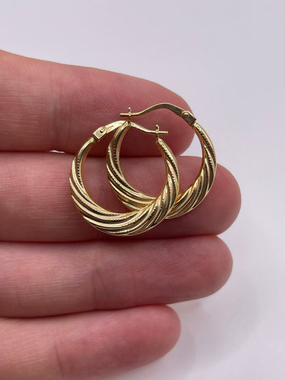 9ct gold creole earrings