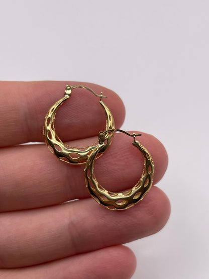 9ct gold creole earrings