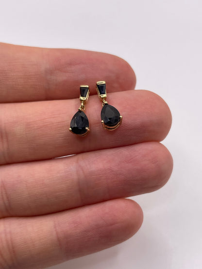 9ct gold sapphire earrings