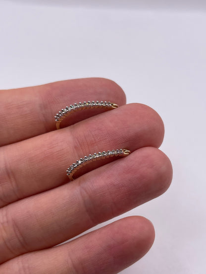 9ct gold diamond earrings
