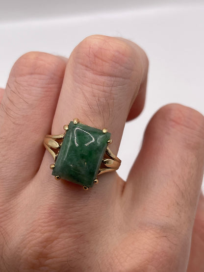 9ct gold aventurine ring
