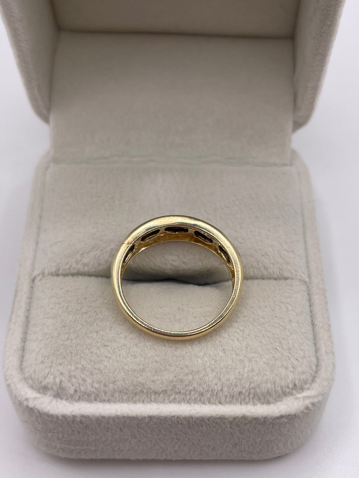 9ct gold black opal doublet ring