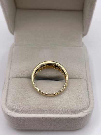 9ct gold black opal doublet ring
