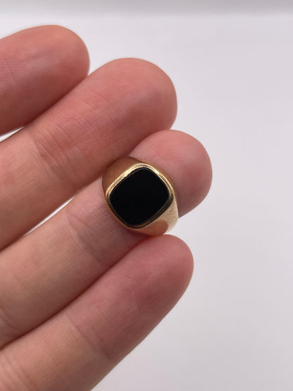 9ct gold onyx signet ring