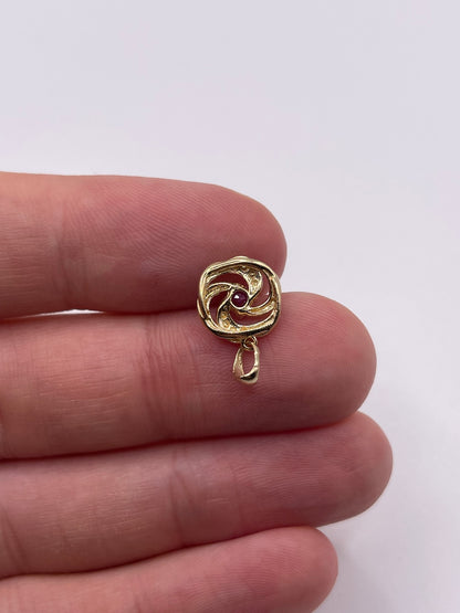 9ct gold ruby pendant