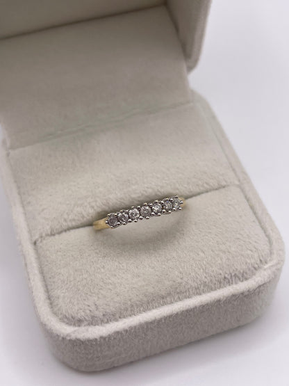 9ct gold 35 point diamond ring