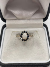 Load image into Gallery viewer, 9ct gold sapphire and opal ring
