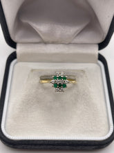 Load image into Gallery viewer, 18ct gold emerald and diamond ring
