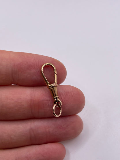 9ct rose gold swivel dog clip 11