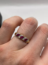 Load image into Gallery viewer, 9ct gold ruby and diamond ring
