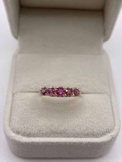 9ct gold ruby ring
