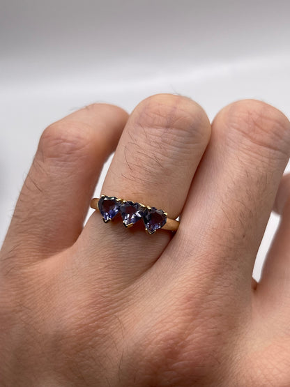 9ct gold iolite ring