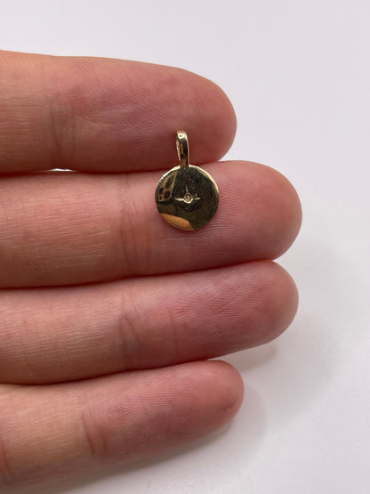 9ct gold diamond pendant