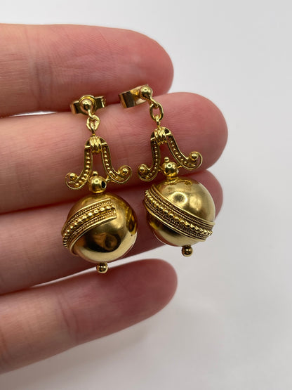 Antique 15ct gold earrings