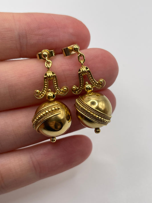 Antique 15ct gold earrings