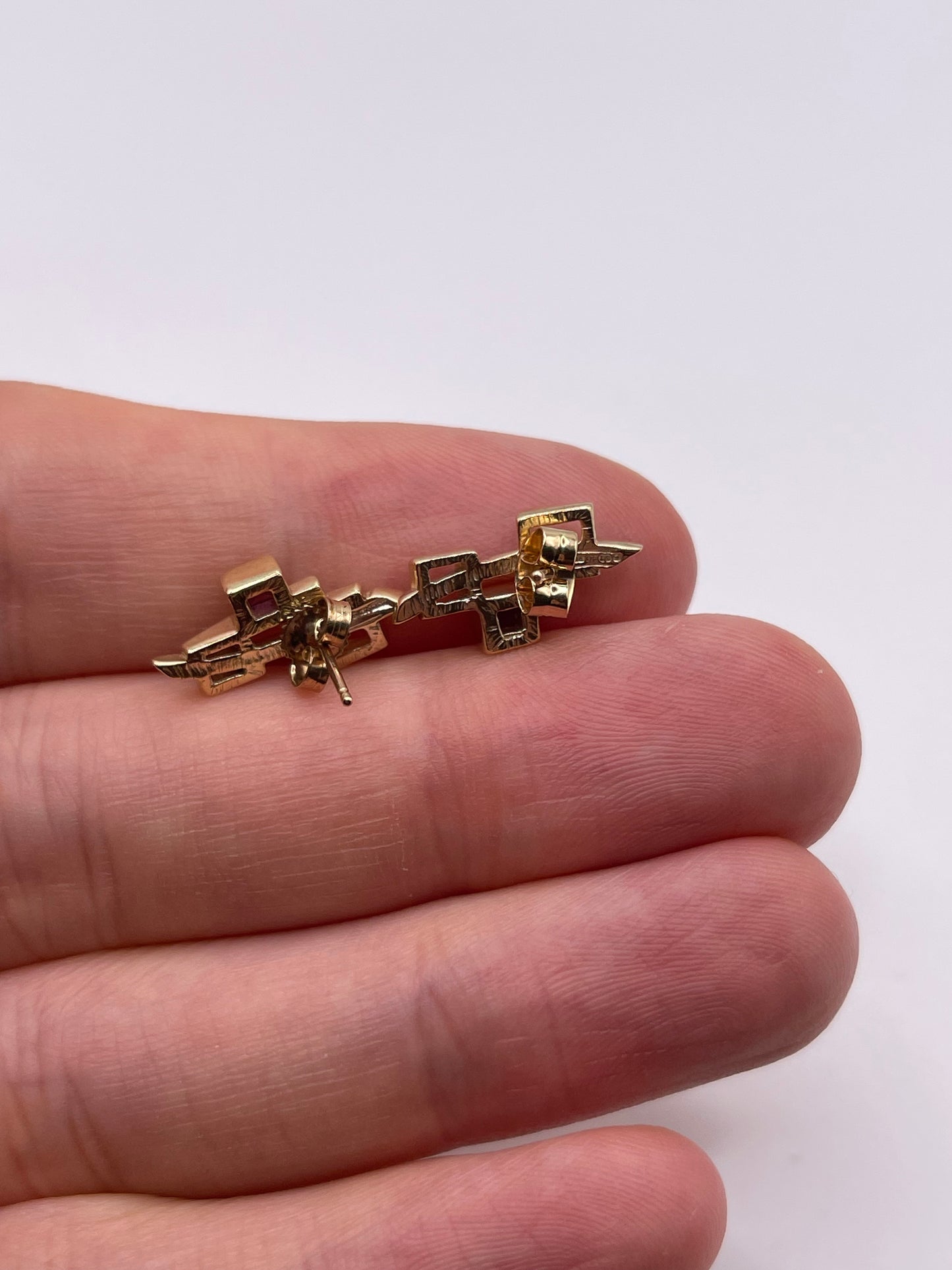 9ct gold amethyst earrings