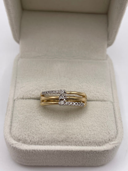 9ct gold diamond ring