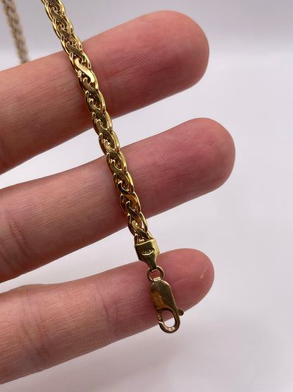 9ct two tone gold rope bracelet