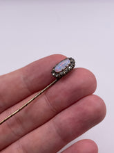 Load image into Gallery viewer, Antique 15ct gold opal and diamond pin
