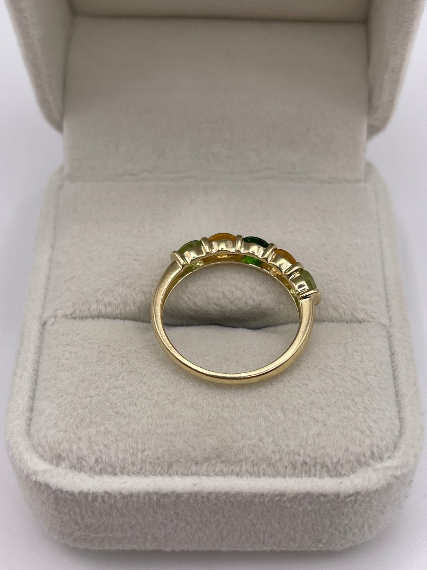 9ct gold multi gemstone ring