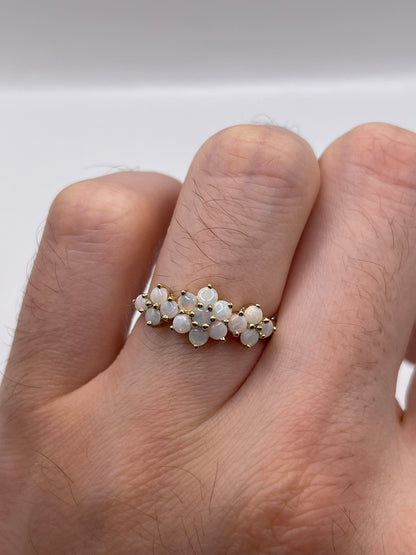 9ct gold opal cluster ring