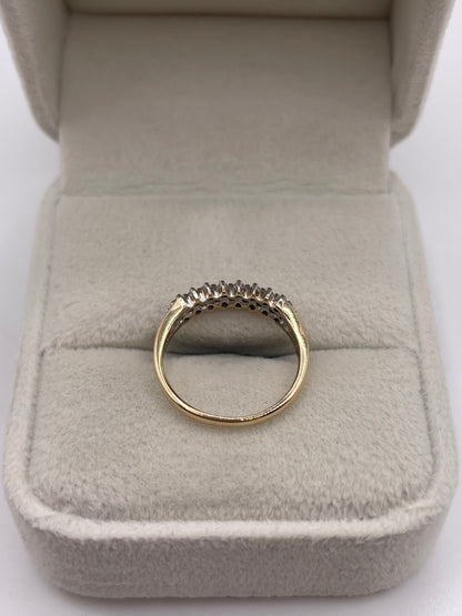9ct gold diamond cluster ring