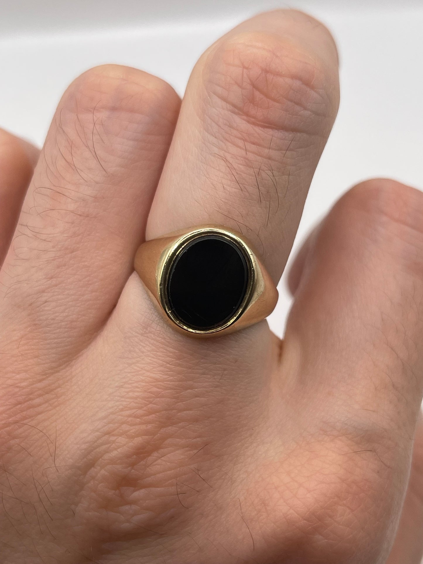 9ct gold onyx signet ring