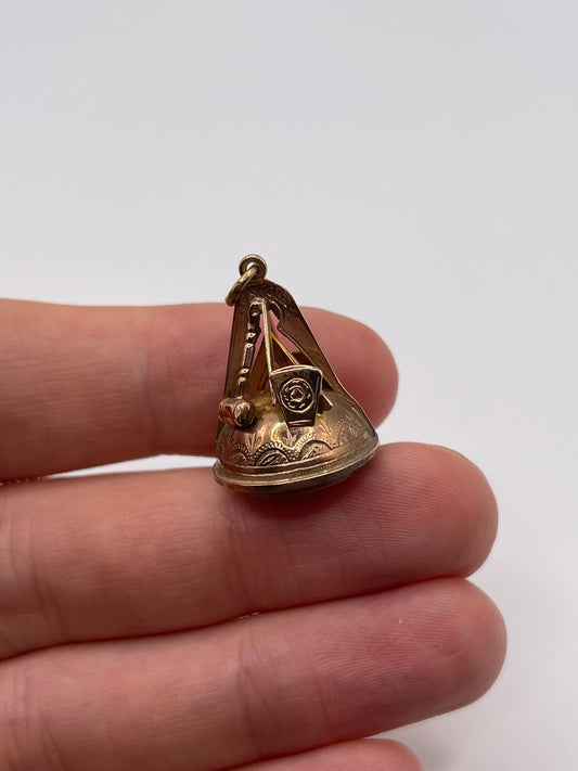 Antique 9ct rose gold Masonic fob