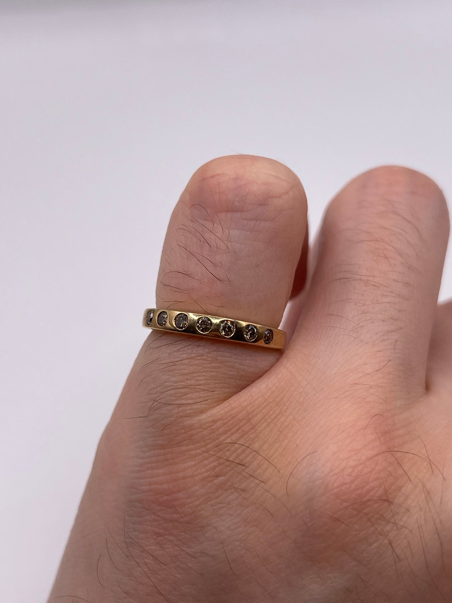 9ct gold cognac diamond ring