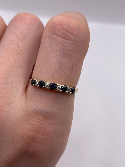 9ct gold sapphire and diamond ring