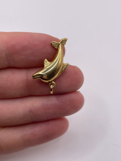 9ct gold dolphin charm