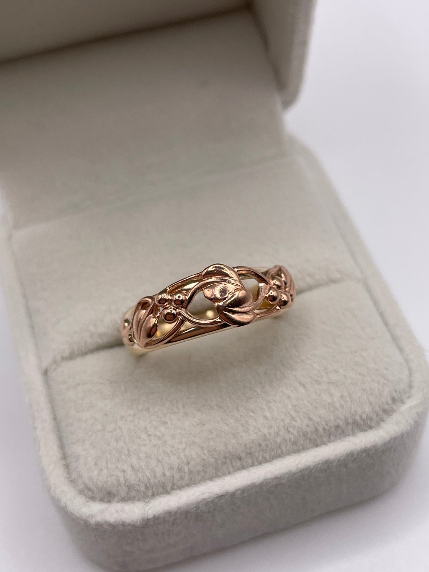 Clogau 9ct two tone gold ring