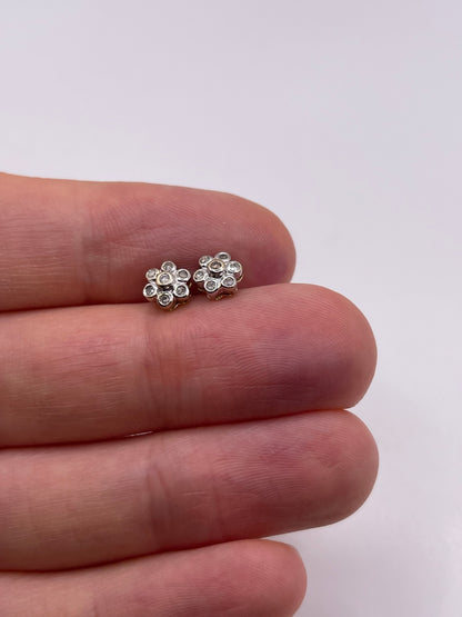 9ct gold diamond earrings