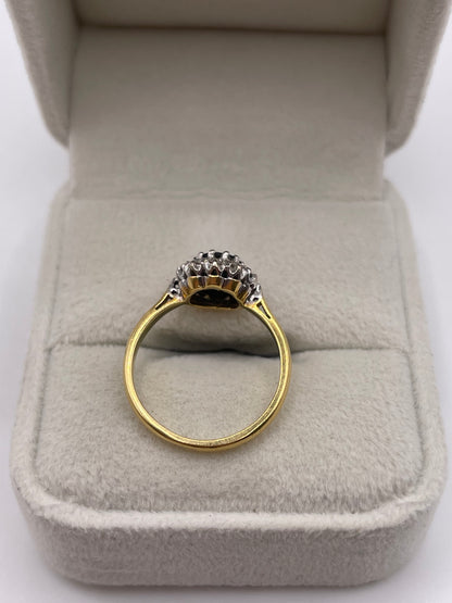 18ct gold sapphire and diamond ring