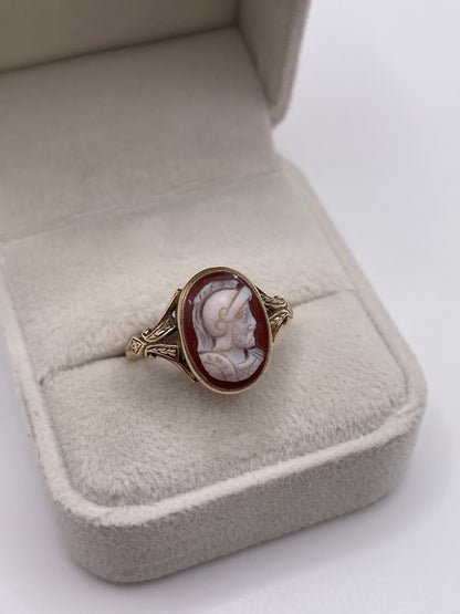 9ct gold cameo ring