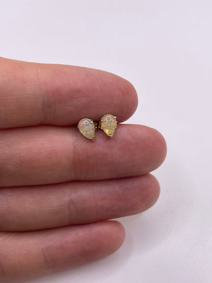 9ct gold opal earrings
