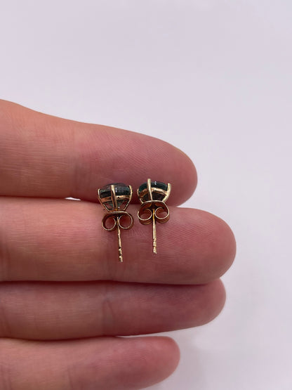 9ct gold quartz earrings