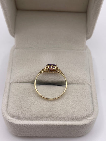 9ct gold amethyst ring