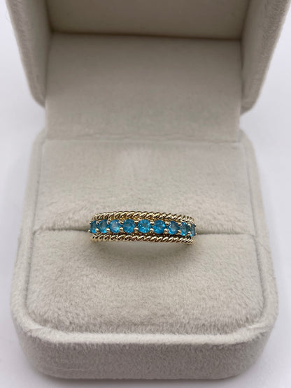 9ct gold blue apatite ring