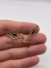 Load image into Gallery viewer, 9ct gold garnet earrings

